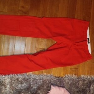 Bright red size 8 woman's straight legged pants from Crosby